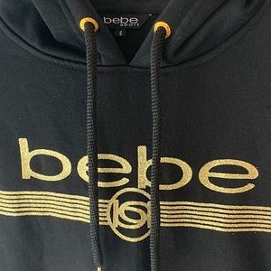 PRICE DROP NWT Bebe Sport Hooded Black Sweatshirt